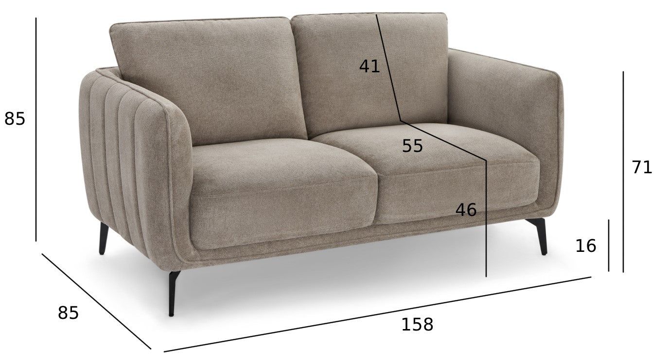 2-Sitzer Sofa Selena Beige - FURNHOUSE