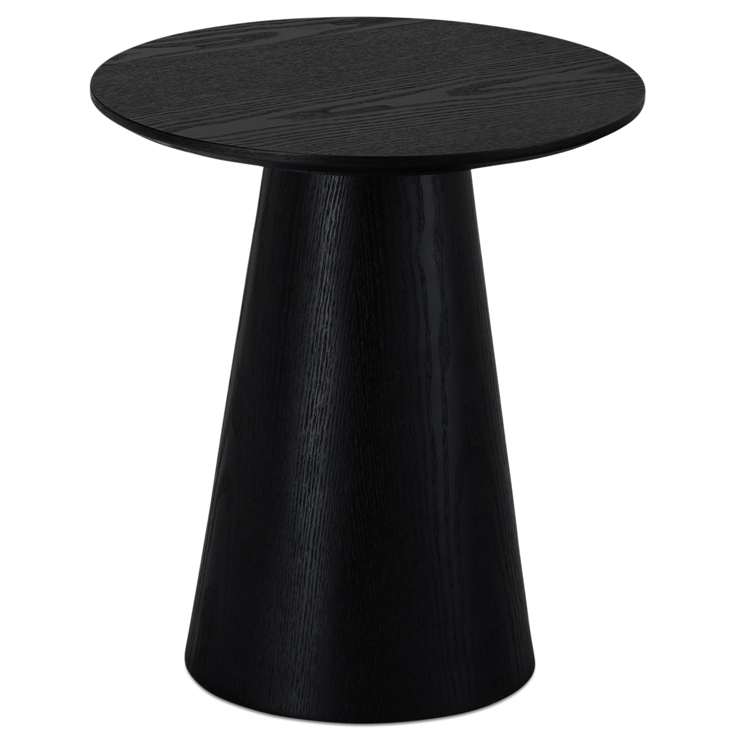Runder Couchtisch mit Säulenfuß Tango Schwarz ø45x50 cm - FURNHOUSE