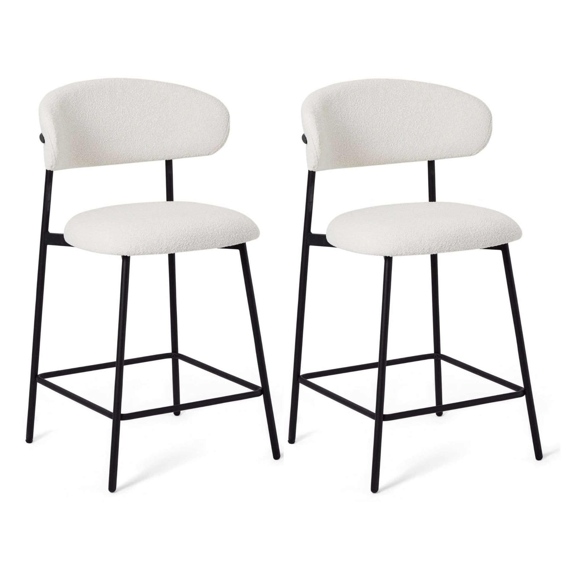 2er Set Barhocker Diana Weiß - FURNHOUSE