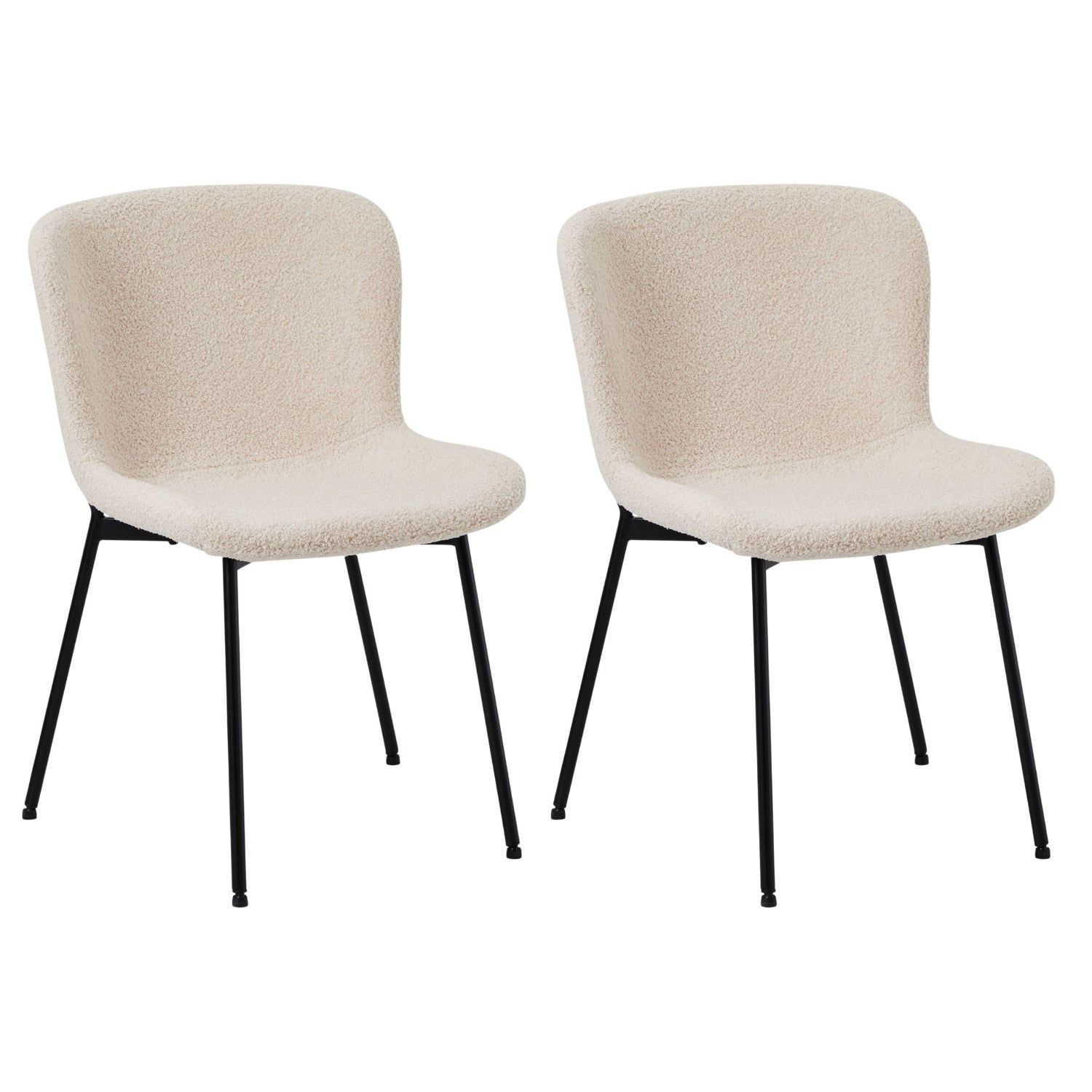2er Set Polsterstühle Teddy Beige - FURNHOUSE