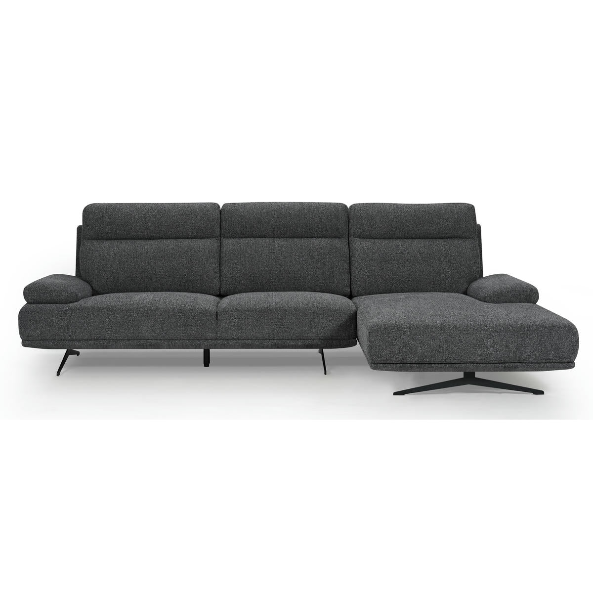 4-Sitzer Ecksofa Rechts Seattle Grau - FURNHOUSE
