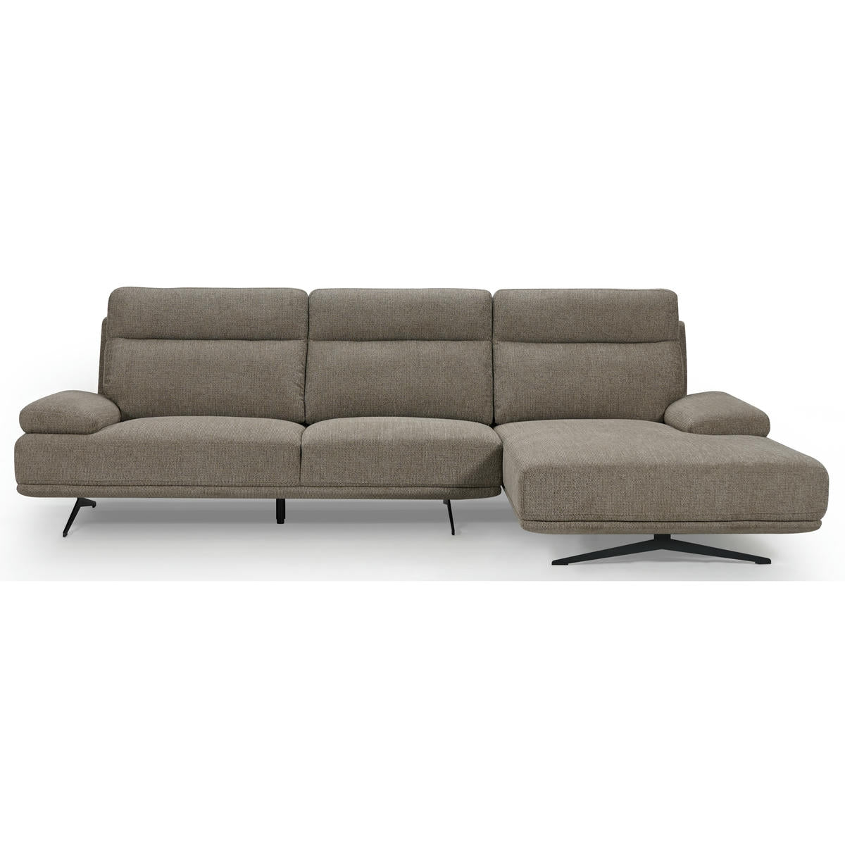 4-Sitzer Ecksofa Rechts Seattle Braun - FURNHOUSE