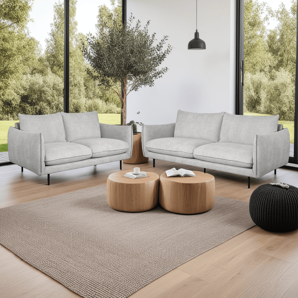 Möbel aus umweltfreundlichen Materialien in einem modernen Wohnzimmer