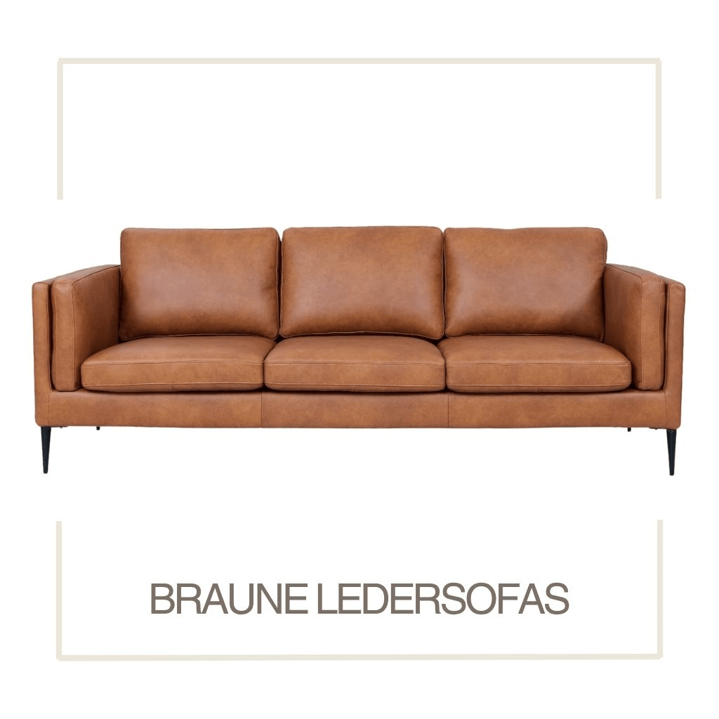 BRAUNE LEDERSOFAS - IBBE DESIGN