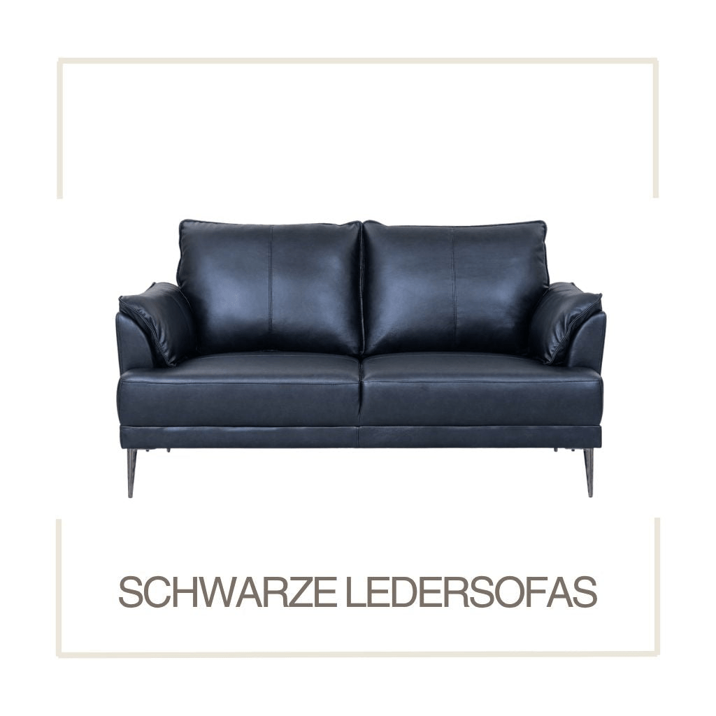 SCHWARZE LEDERSOFAS - IBBE DESIGN