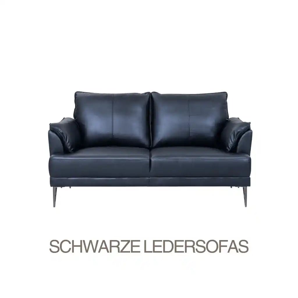 SCHWARZE LEDERSOFAS - IBBE DESIGN