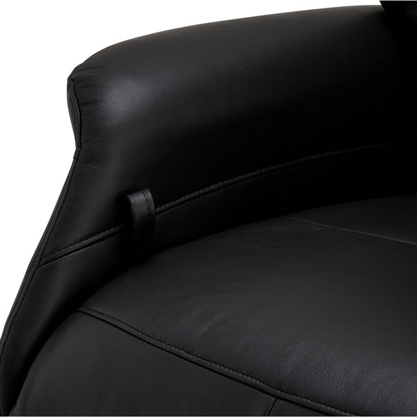 Relaxsessel Manual Schwarz Leder Delta - FURNHOUSE