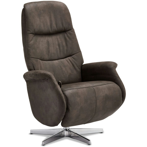 Relaxsessel Manual Braun Stoff Delta - FURNHOUSE