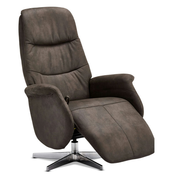 Relaxsessel Manual Braun Stoff Delta - FURNHOUSE