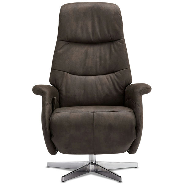 Relaxsessel Manual Braun Stoff Delta - FURNHOUSE
