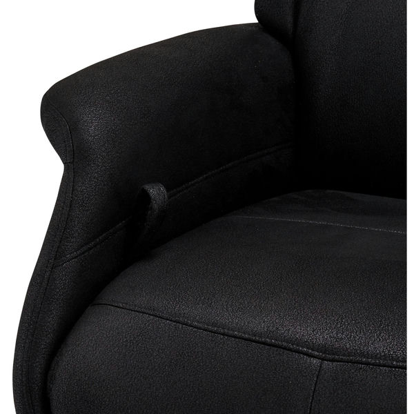 Relaxsessel Manual Schwarz Stoff Delta - FURNHOUSE