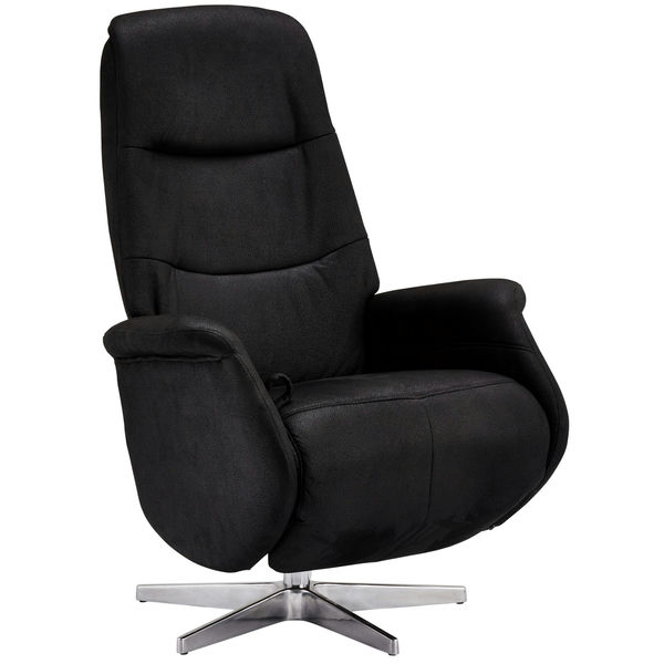 Relaxsessel Manual Schwarz Stoff Delta - FURNHOUSE