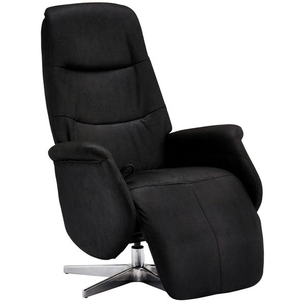 Relaxsessel Manual Schwarz Stoff Delta - FURNHOUSE