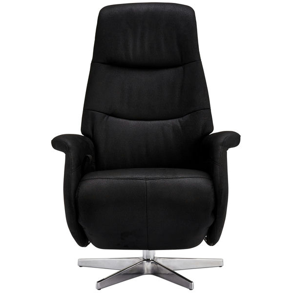 Relaxsessel Manual Schwarz Stoff Delta - FURNHOUSE