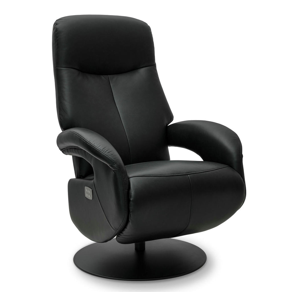 Relaxsessel Schwarz Bull Echtleder - FURNHOUSE