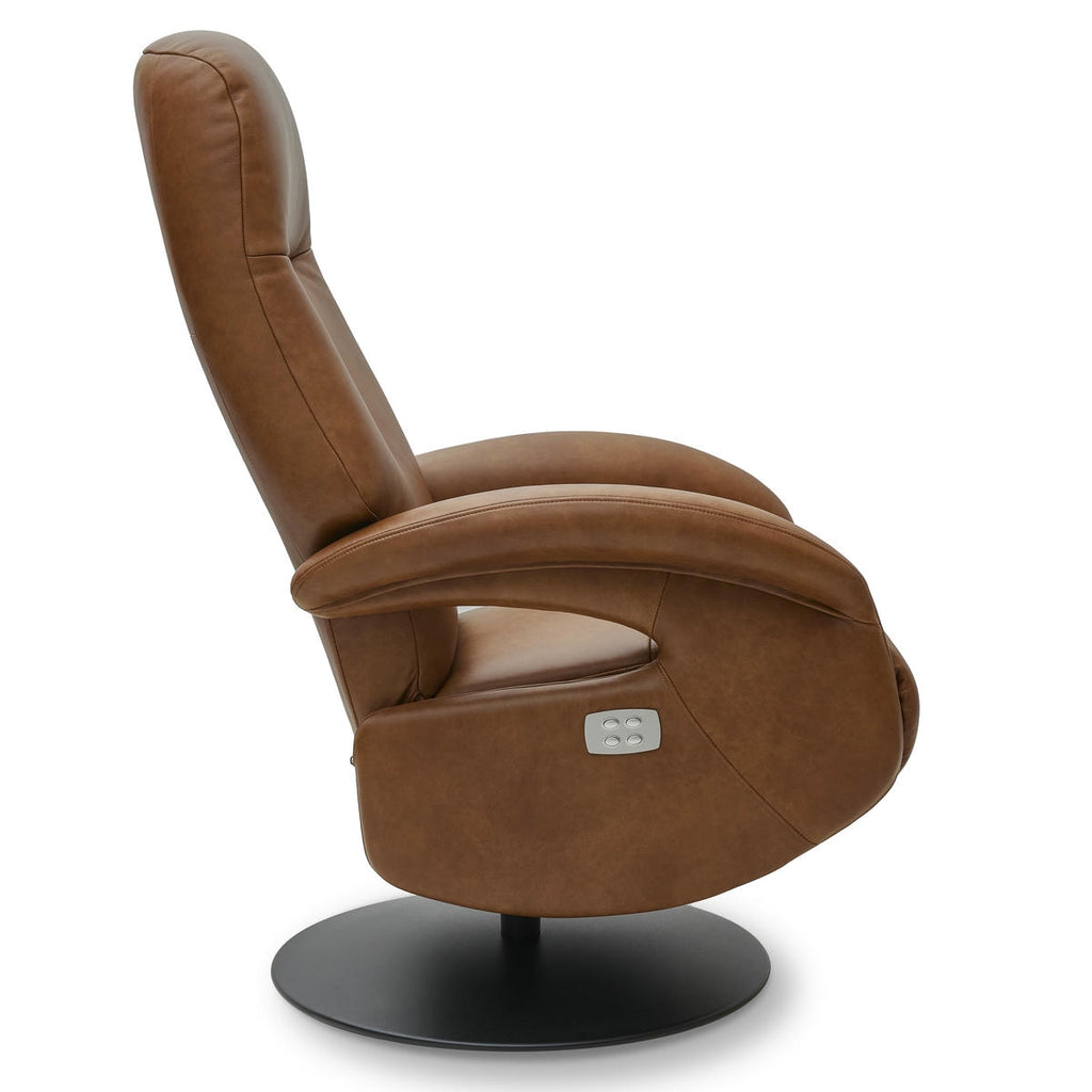 Relaxsessel Braun Bull Echtleder - FURNHOUSE