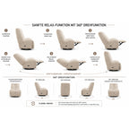 Elektrischer Relaxsessel Sultan - Stoffbezug Beige - FURNHOUSE