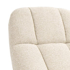 Manueller Relaxsessel Swing mit Fußhocker - Stoffbezug Beige - FURNHOUSE