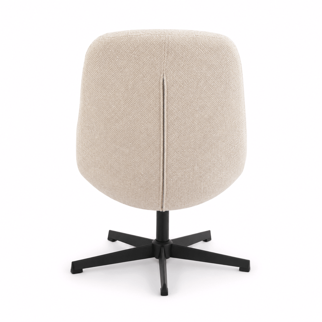 Manueller Relaxsessel Swing mit Fußhocker - Stoffbezug Beige - FURNHOUSE