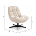 Manueller Relaxsessel Swing mit Fußhocker - Stoffbezug Beige - FURNHOUSE