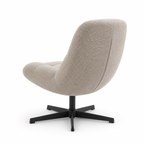 Manueller Relaxsessel Swing mit Fußhocker - Stoffbezug Taupe - FURNHOUSE