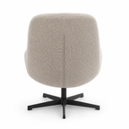 Manueller Relaxsessel Swing mit Fußhocker - Stoffbezug Taupe - FURNHOUSE