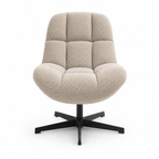 Manueller Relaxsessel Swing mit Fußhocker - Stoffbezug Taupe - FURNHOUSE