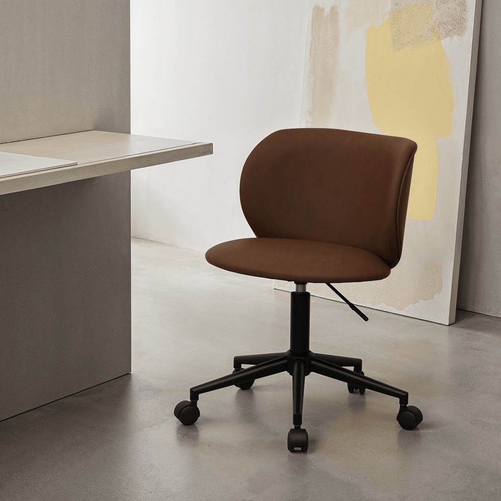 Bobo Bürostuhl - Kunstleder Dunkelbraun