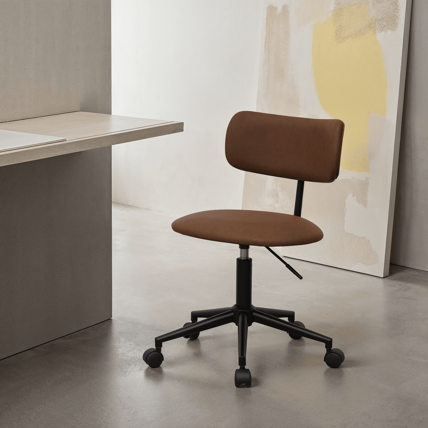 Roxy Bürostuhl - Kunstleder Dunkelbraun