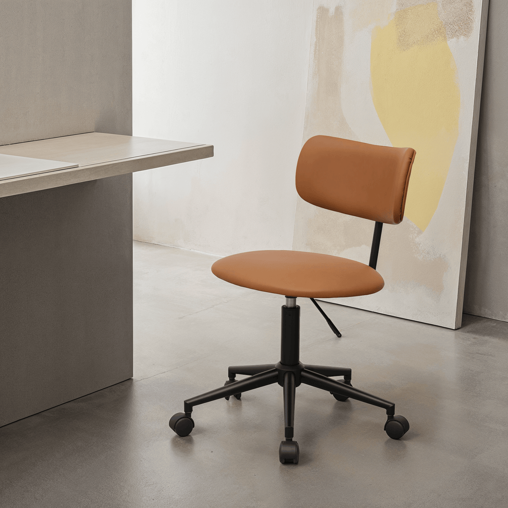 Roxy Bürostuhl - Kunstleder Hellbraun
