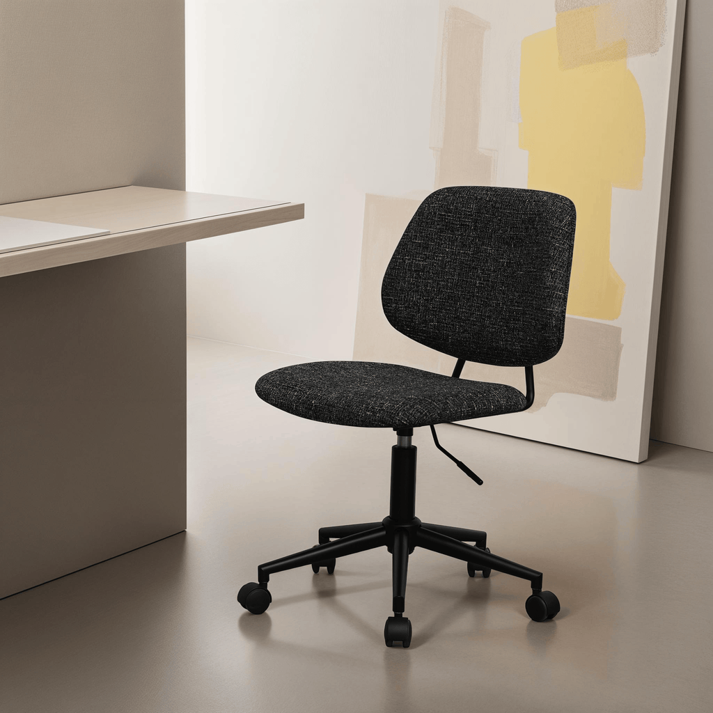 Alto Bürostuhl - Bouclé-Stoff Schwarz