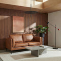 2-Sitzer Ledersofa - Echtleder Cognac Braun - FURNHOUSE