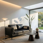 2-Sitzer Ledersofa - Echtleder Schwarz - FURNHOUSE