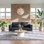 2-Sitzer Ledersofa Valencia – Echtleder Schwarz, skandinavisches Design - FURNHOUSE