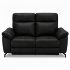 2-Sitzer Sofa - mit Elektrische Relaxfunktion, USB - Stoffbezug Schwarz - FURNHOUSE