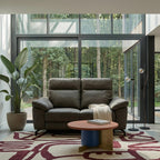 2-Sitzer Sofa - mit Elektrische Relaxfunktion, USB - Stoffbezug Taupe Grau - FURNHOUSE