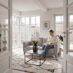 2-Sitzer Sofa - Stoffbezug Grau - FURNHOUSE