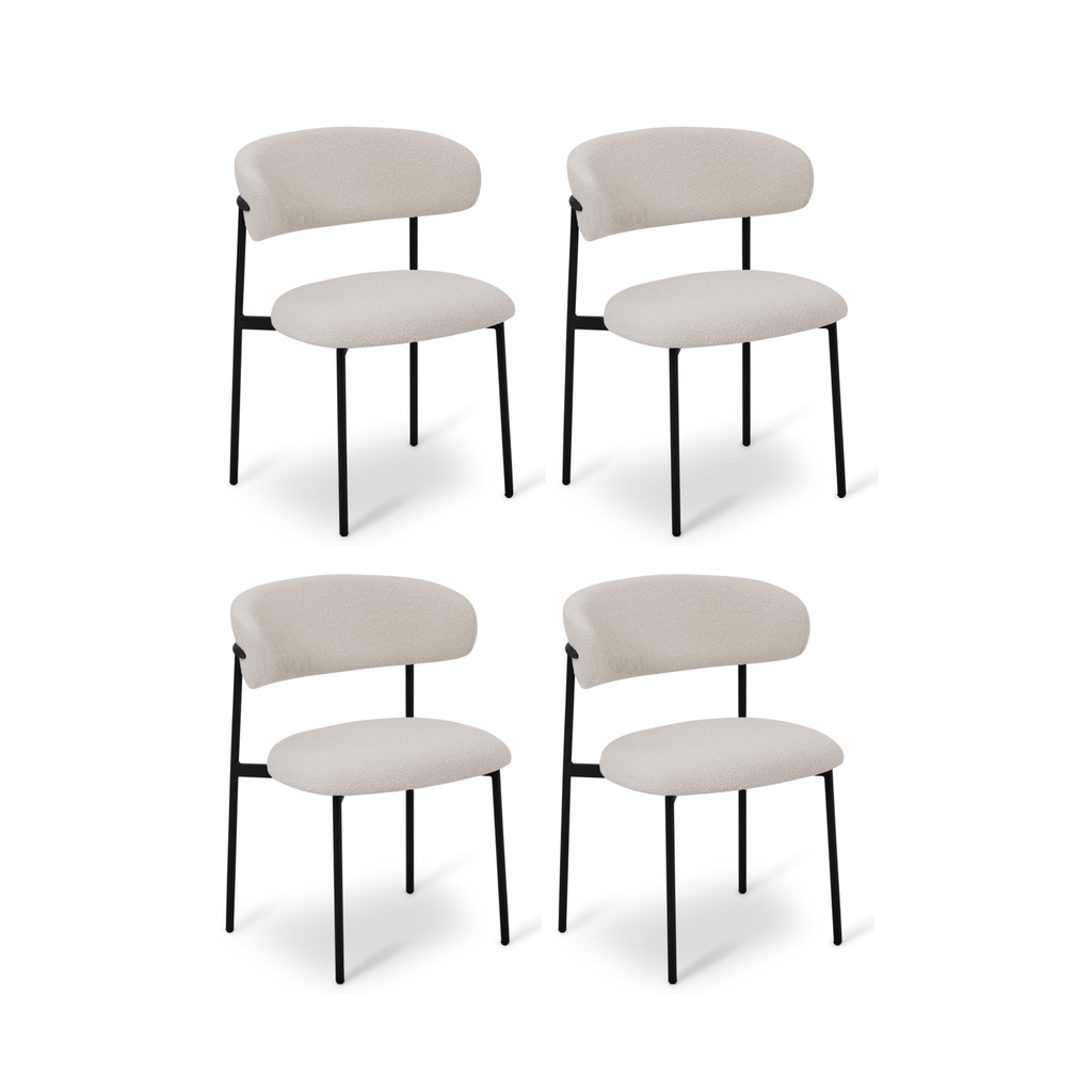 4er Set Esszimmerstühle Diana - Weiß