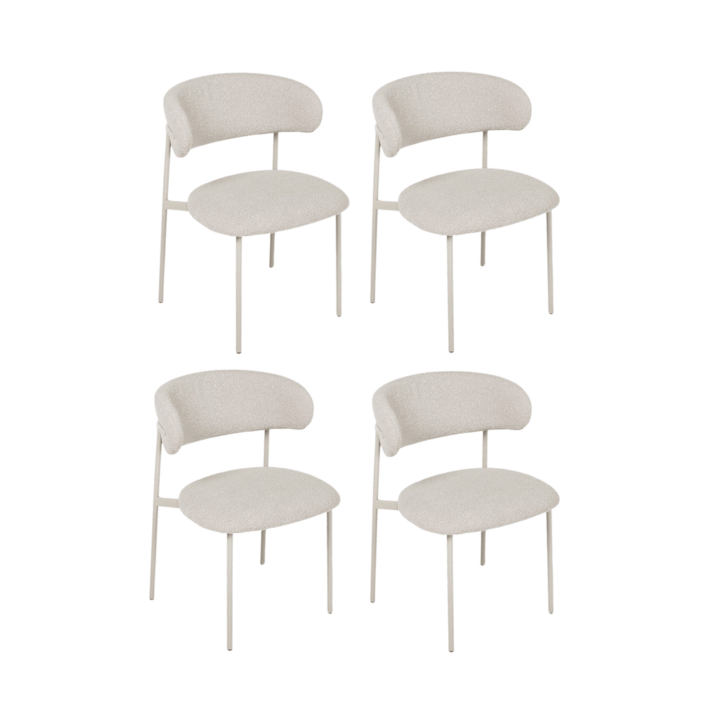 4er Set Esszimmerstühle Diana - Beige