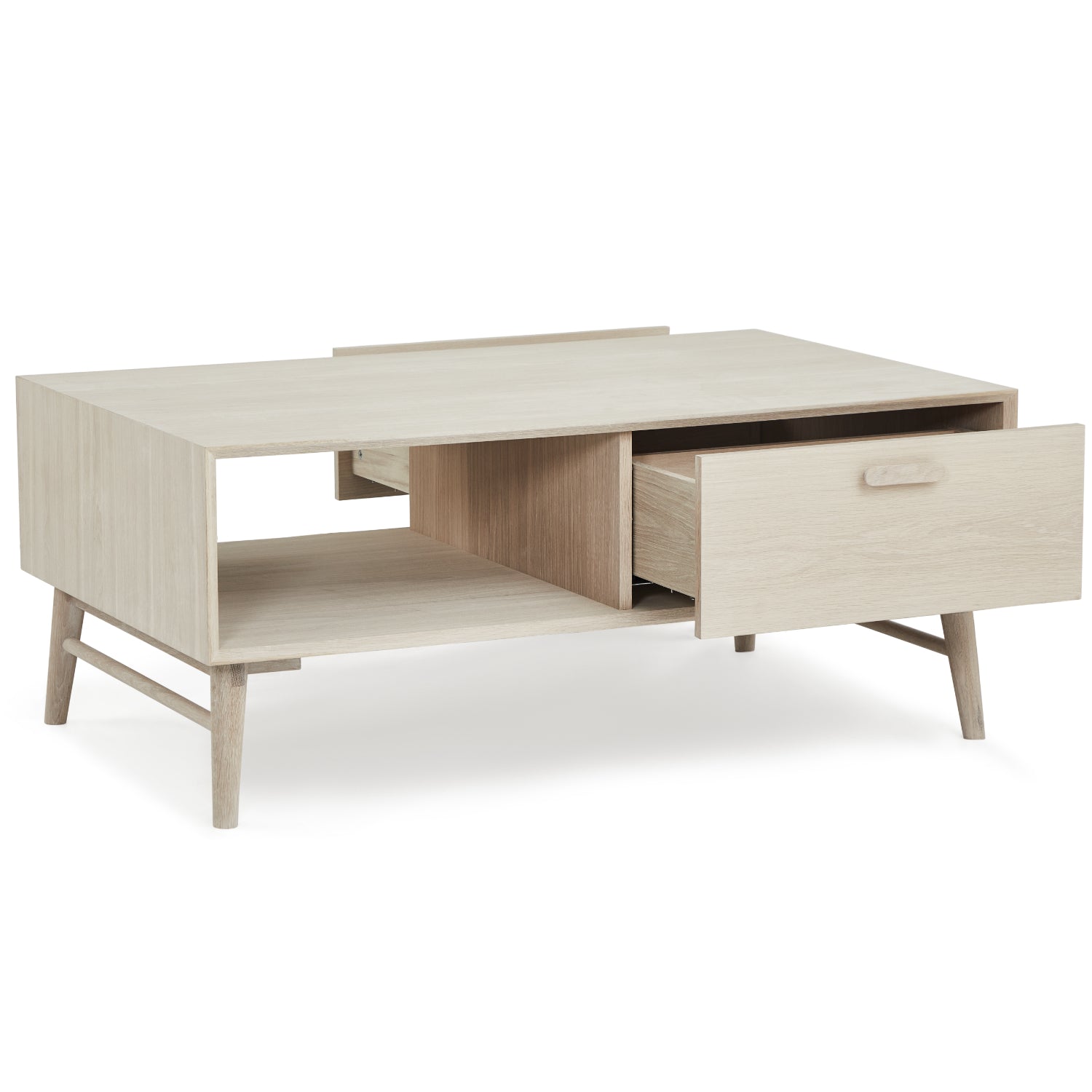 Rechteckiger Couchtisch Porto Eiche massiv 120x75 cm - FURNHOUSE