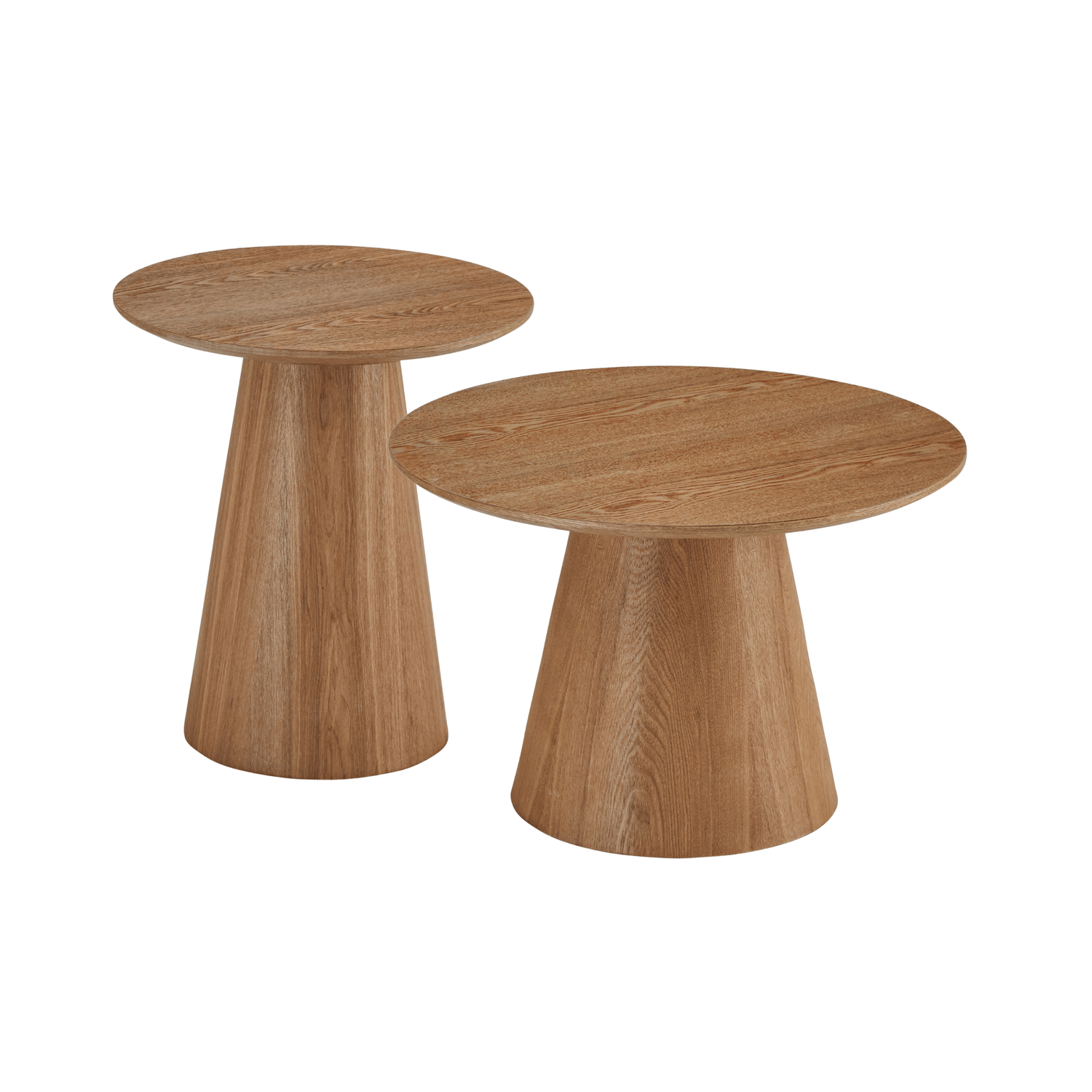 Couchtisch 2er Set ø45/60 cm Tango - Wildeiche Natur