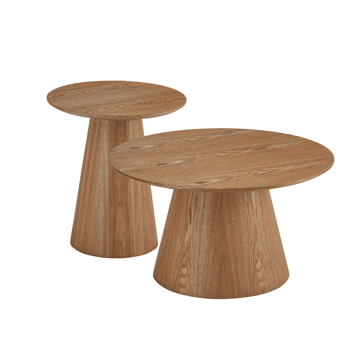 Couchtisch 2er Set ø45/80 cm Tango - Wildeiche Natur