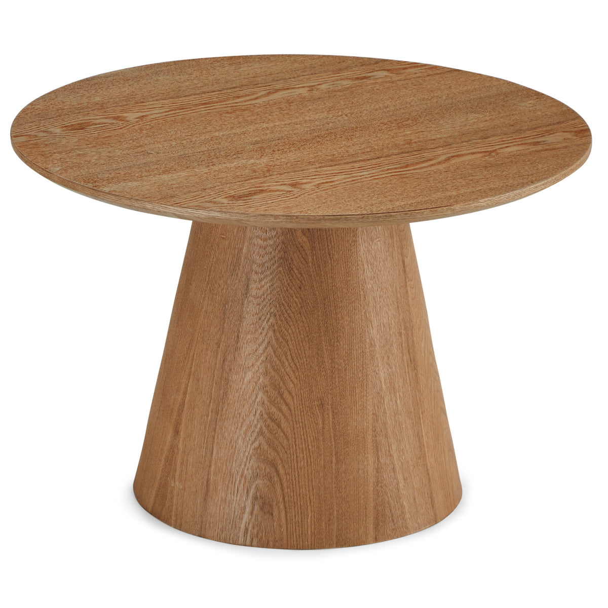 Runder Couchtisch mit Säulenfuß Tango Eichefarben ø60x40 cm - FURNHOUSE