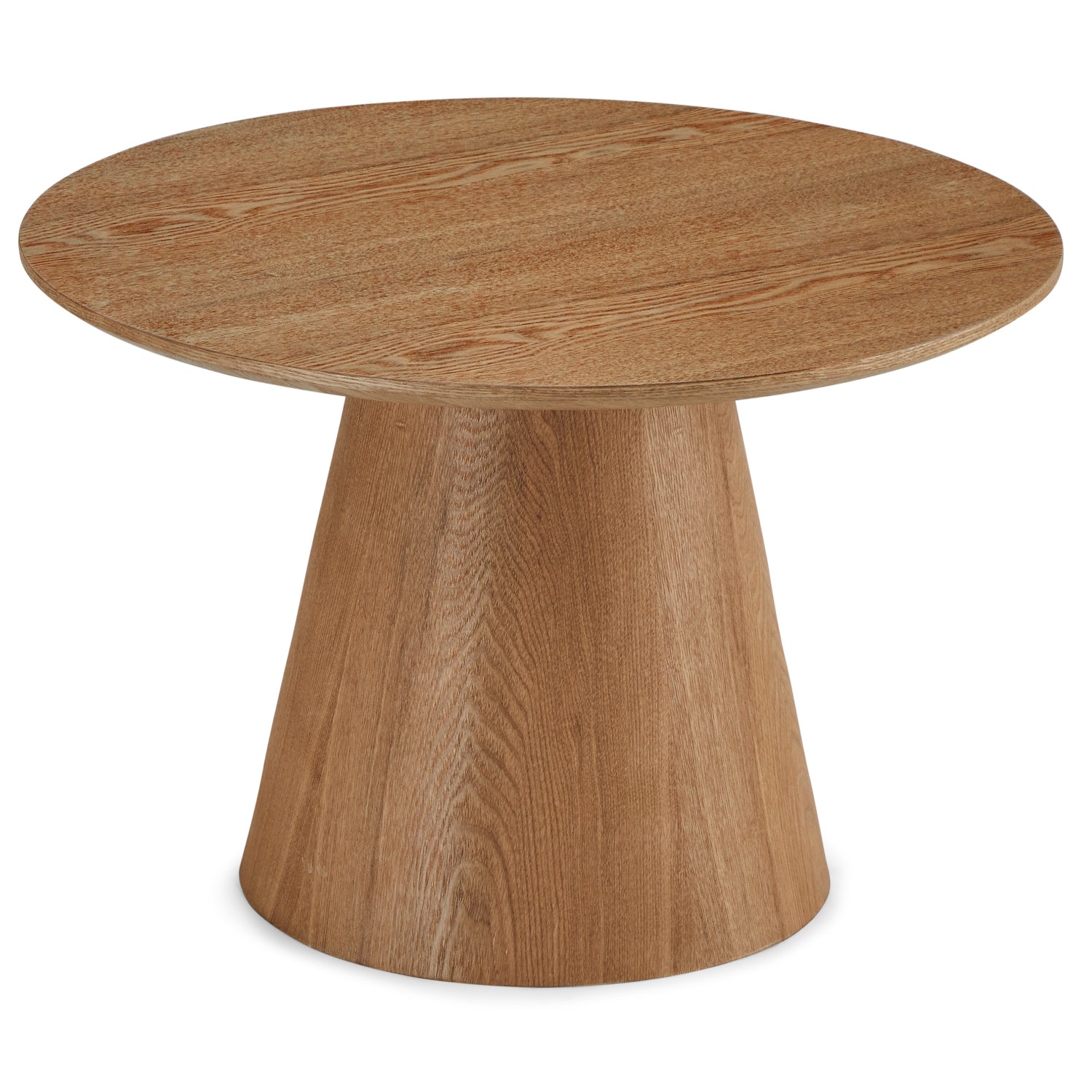 Runder Couchtisch mit Säulenfuß Tango Eichefarben ø60x40 cm - FURNHOUSE