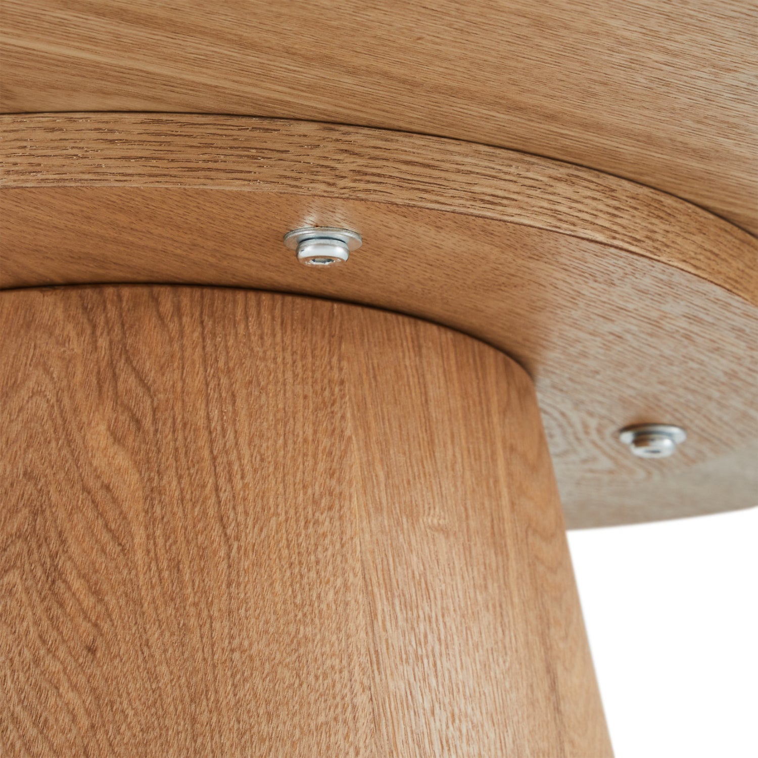 Runder Couchtisch mit Säulenfuß Tango Eichefarben ø60x40 cm - FURNHOUSE
