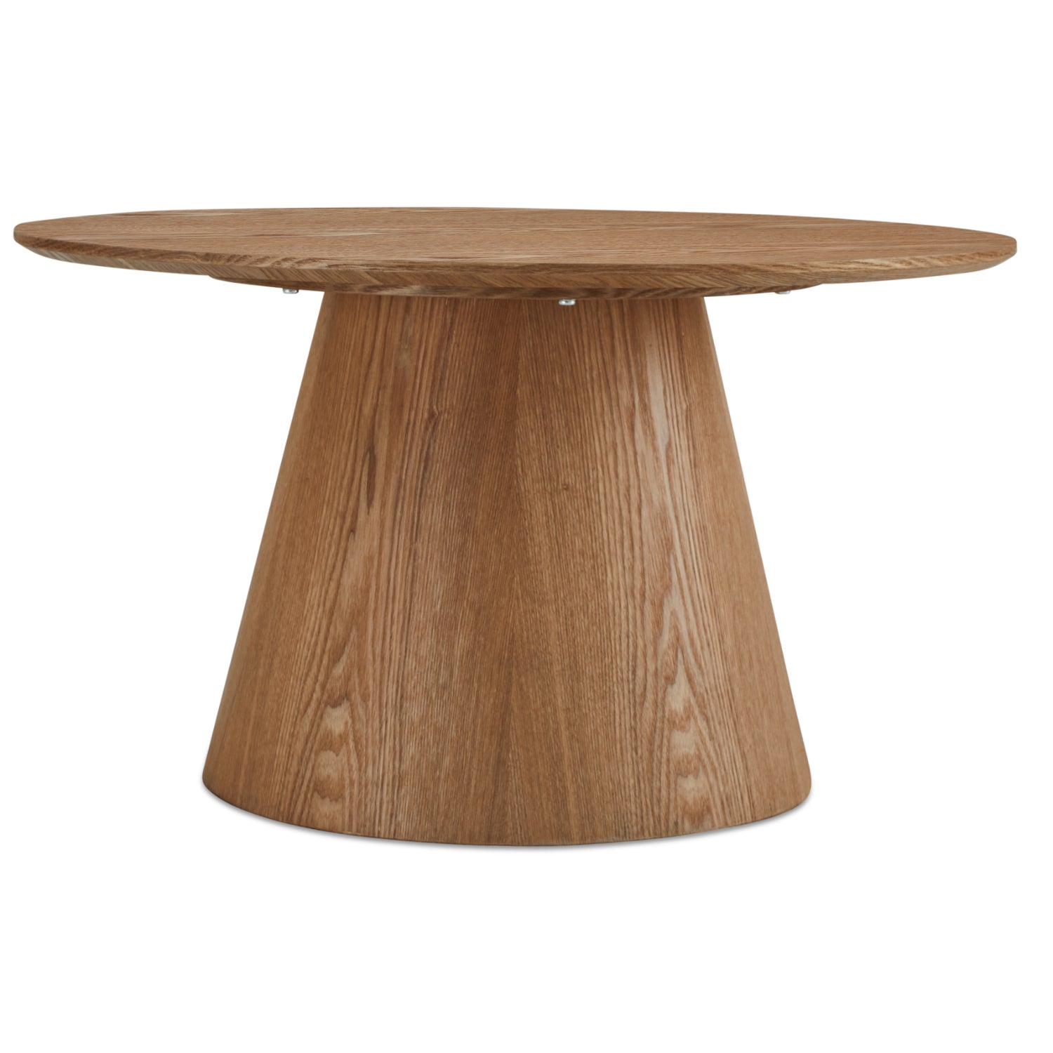 Runder Couchtisch mit Säulenfuß Tango Eichefarben ø80x45 cm - FURNHOUSE
