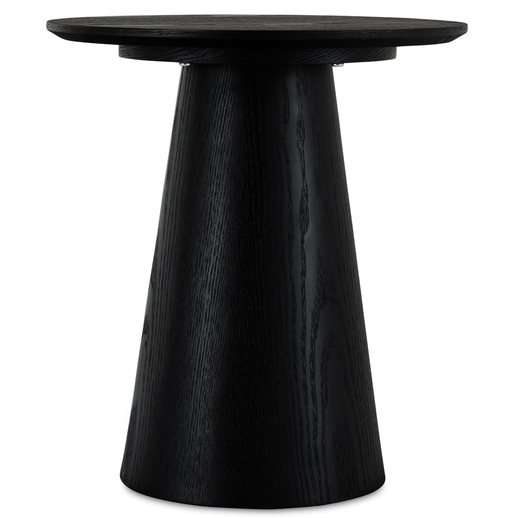 Runder Couchtisch mit Säulenfuß Tango Schwarz ø45x50 cm - FURNHOUSE