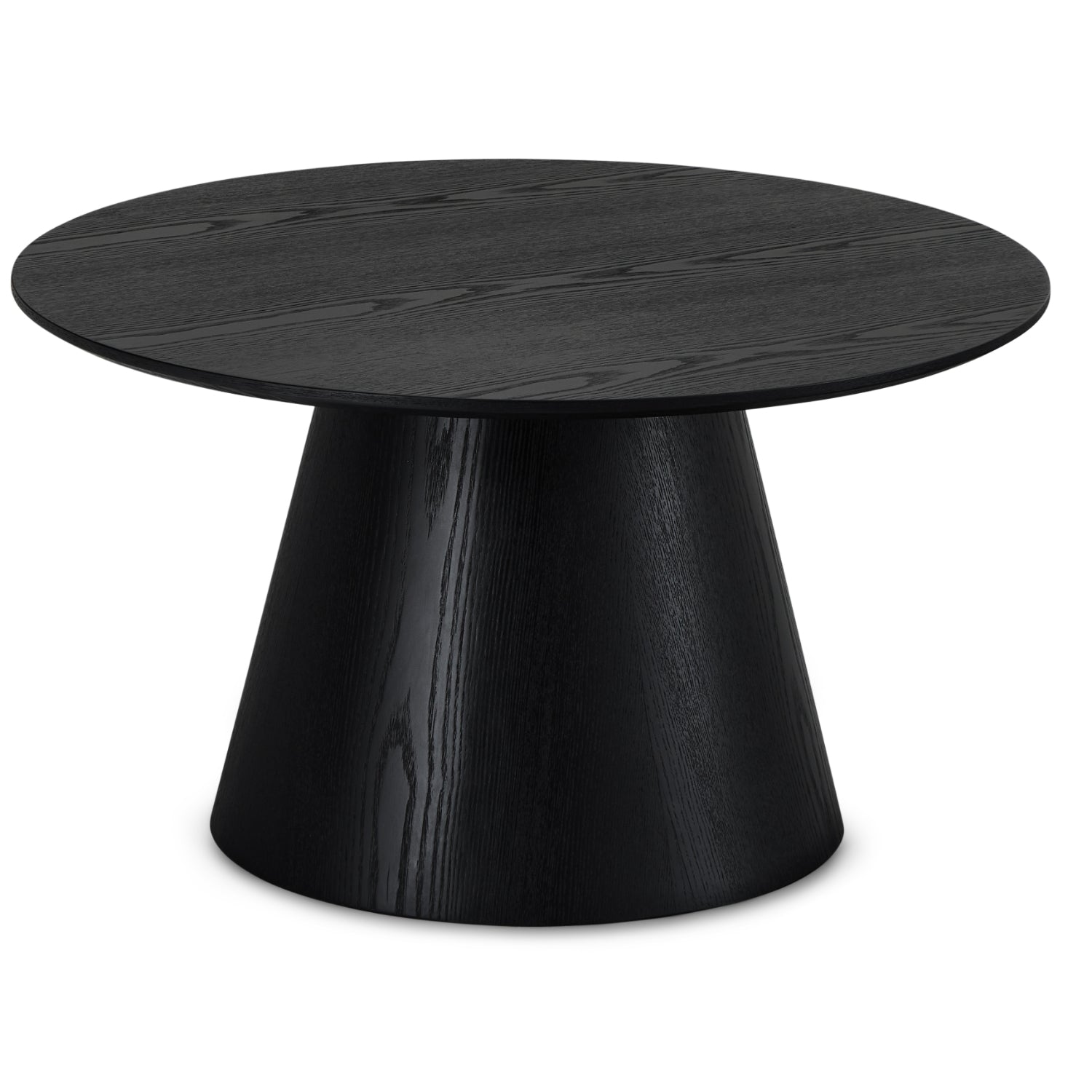 Runder Couchtisch mit Säulenfuß Tango Schwarz ø80x45 cm - FURNHOUSE