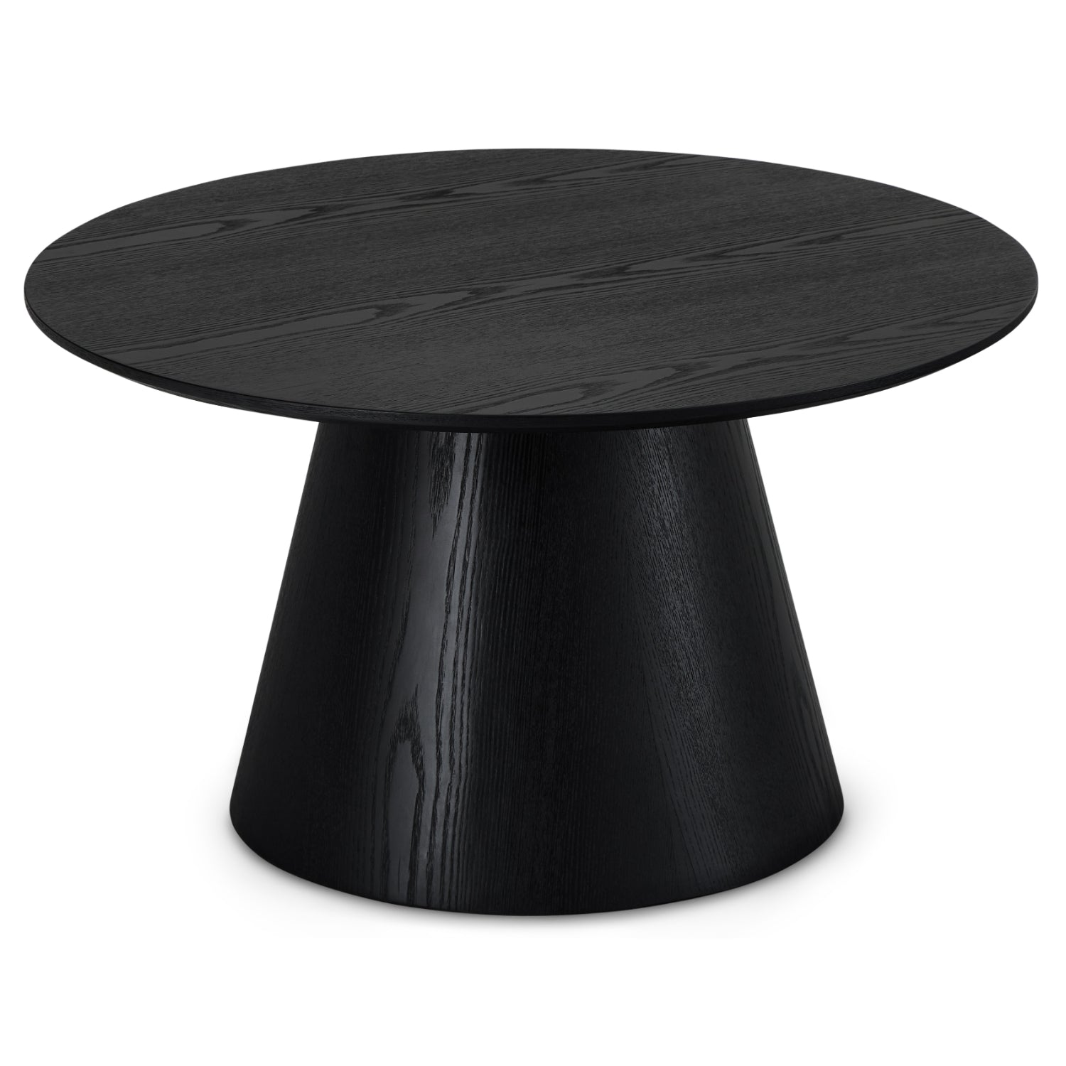 Runder Couchtisch mit Säulenfuß Tango Schwarz ø80x45 cm - FURNHOUSE