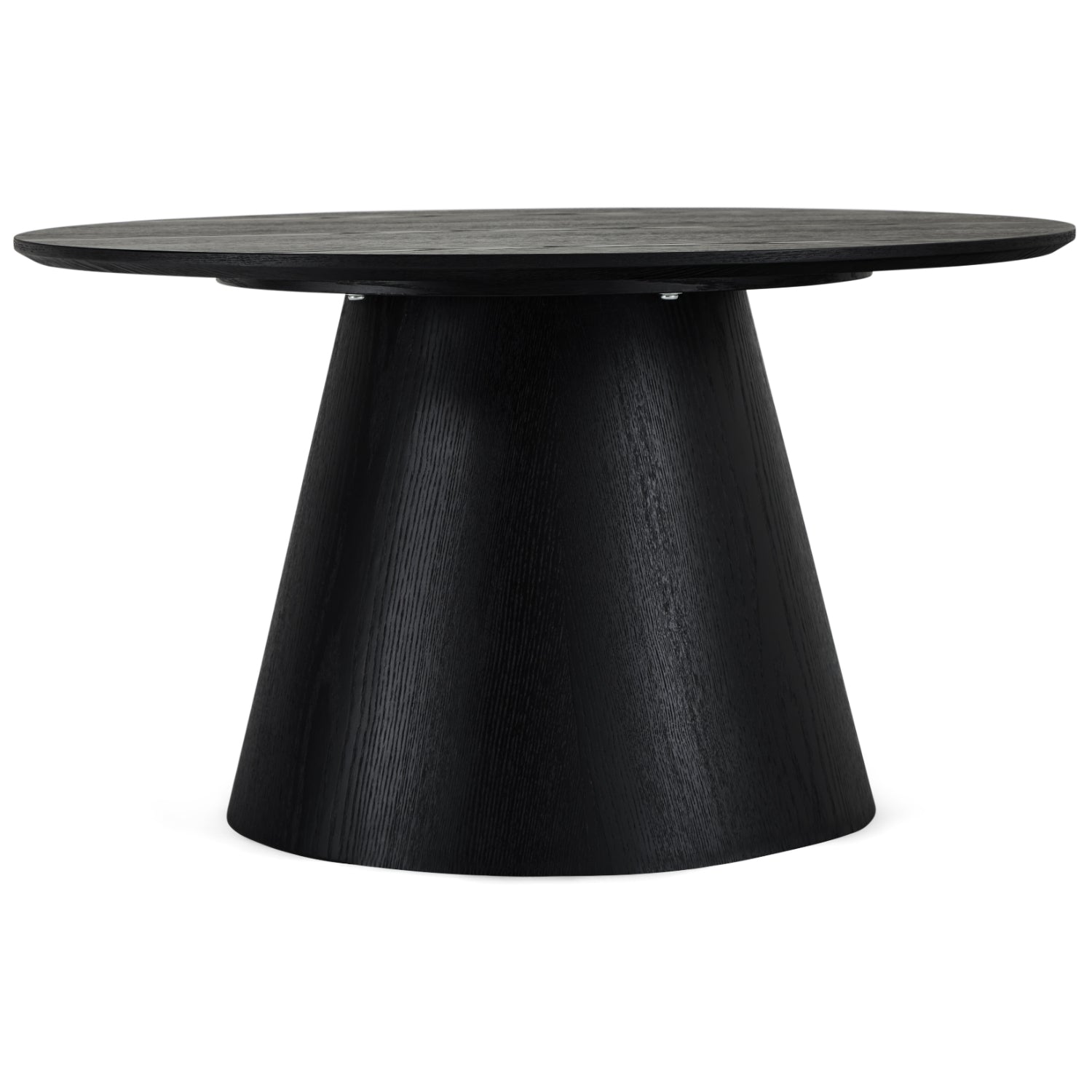 Runder Couchtisch mit Säulenfuß Tango Schwarz ø80x45 cm - FURNHOUSE